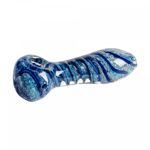 Red Eye Glass 4.25" Tornado Fritter Inside-Out Hand Pipe
