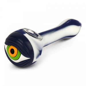 LIT Silicone Pipe w/ Eyeball Design and Glass Bowl