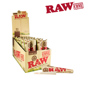 RAW Organic Prerolled Cones - 1-1/4 Size, 6-Pack