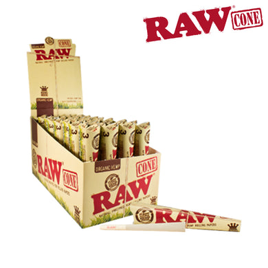 RAW Organic Prerolled Cones - King Size, 3-Pack