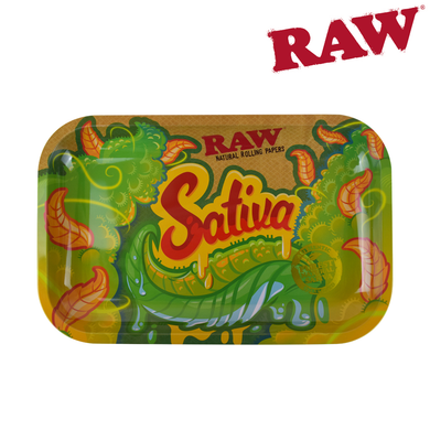 Raw Rolling Tray - Sativa (small)