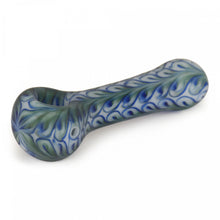 Load image into Gallery viewer, Red Eye Glass 4.5&quot; Frosted Paisley Hand Pipe